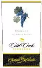 Zamek Ste. Winnica Michelle Cold Creek Merlot