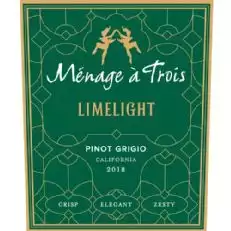Ménage à Trois Limelight rzuca światło na orzeźwiające cytrusowe smaki w najbardziej olśniewający sposób. Limelight to nowa gwiazda z seksownymi aromatami kwiatu pomarańczy, które prowadzą do pikantnej limonki i przepysznych smaków jabłek Granny Smith, które sprawiają, że jesteś pucker up. Nutę wiciokrzewu i mineralności równoważą wyraźne nuty cytrusowe, zanim zasłony opadną, z orzeźwiającym, chrupiącym wykończeniem.