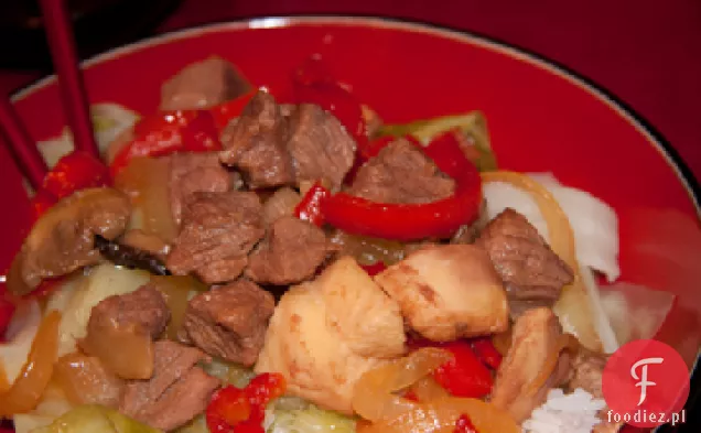 Teriyaki wołowina i grzyby