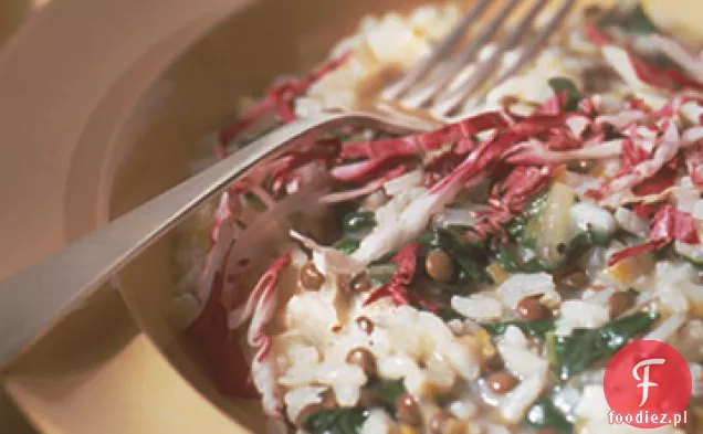 Francuskie Risotto z soczewicą i szwajcarskim Chard