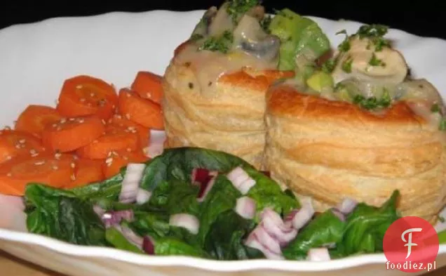 Kurczak z awokado i pieczarkami Nadziewane Vol-Au-Vents