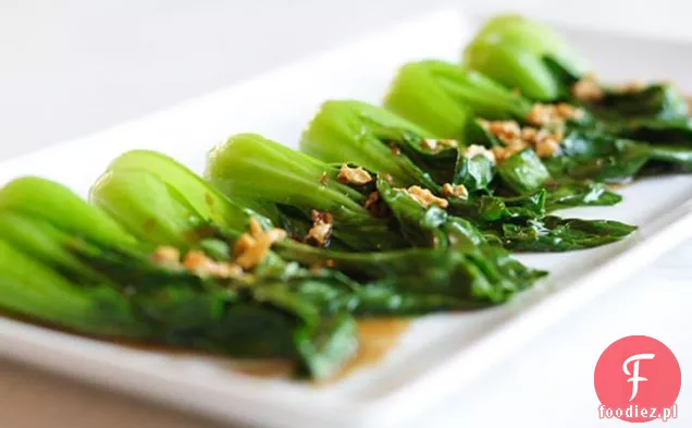 Restauracja w stylu Chińskich zieleni z sosem ostrygowym