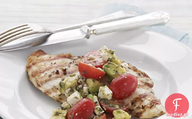 Grillowany kurczak rozmarynowy z salsą pomidorowo-awokado