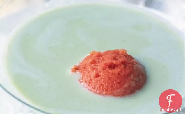 Zupa jogurtowo-Bazyliowa z lodem pomidorowym