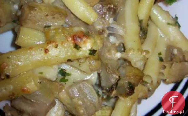 Ziti, bakłażan i Fontina Gratin