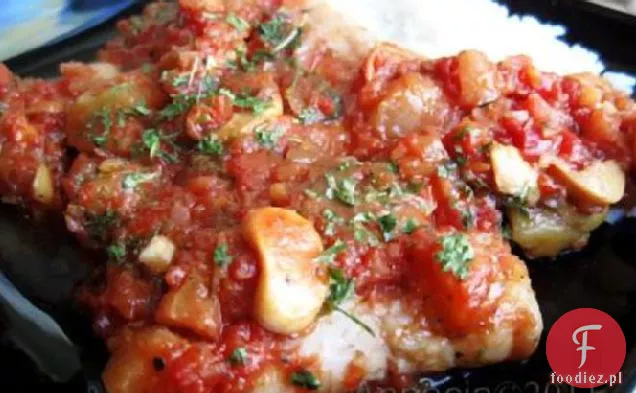 Ryba w sosie Bakłażanowym Bolognese