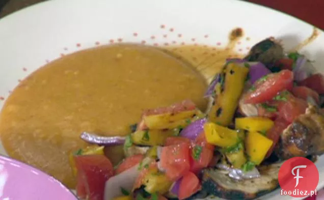 Grillowany kurczak, sałatka Salsa i dynia-Chipotle Polenta