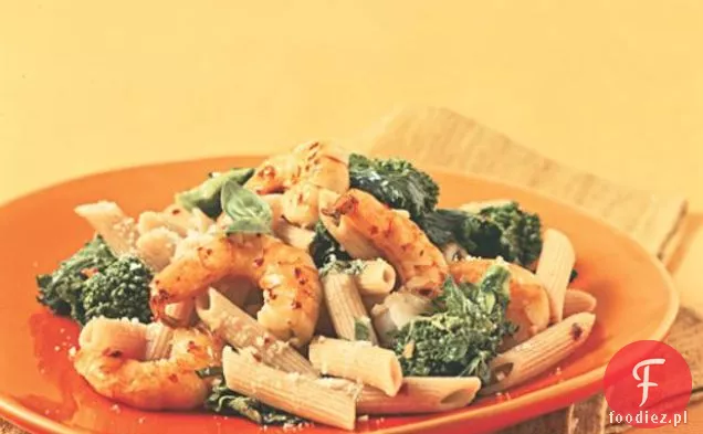 Pełnoziarniste Penne Z Krewetkami I Brokułami Rabe