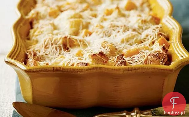 Budyń chlebowy z dyni i parmezanem