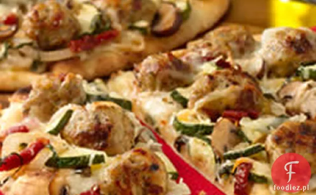 Pizza Alfredo z pieczonymi warzywami