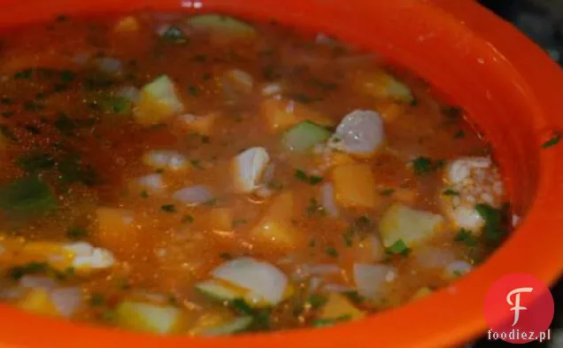 Marokańska zupa z kurczaka i kuskusu