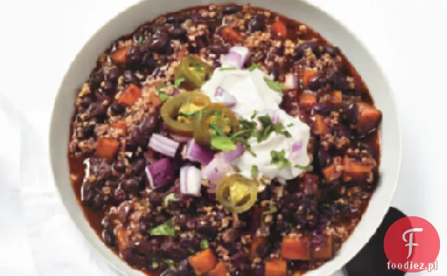 Chili z czarnej fasoli z dyni