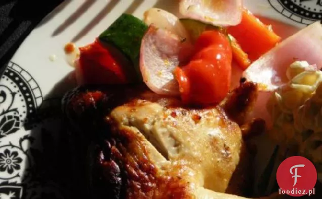 Grillowany Kurczak Z Pikantnymi Letnimi Warzywami