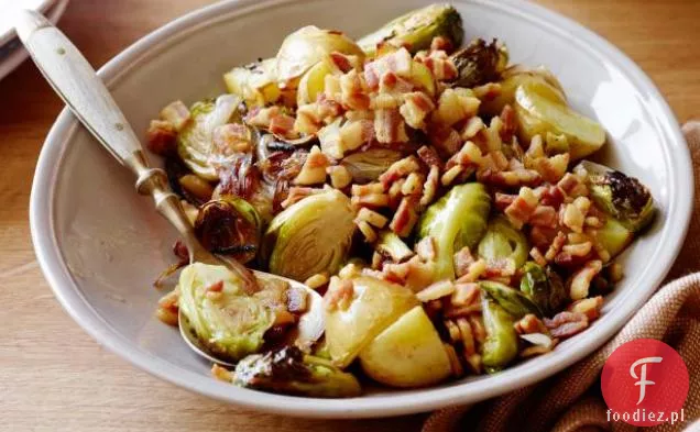 Pieczona brukselka z pancettą