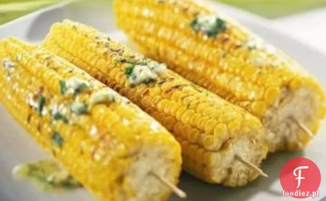Kukurydza na kolbie z masłem limonkowo-szczypiorkowym
