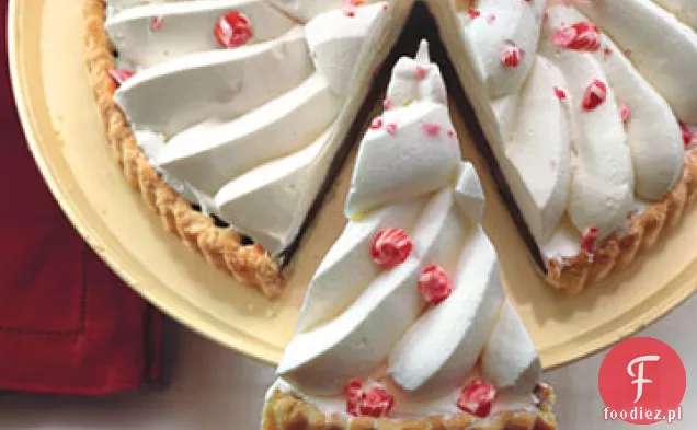 Tarta z bitą śmietaną z gorzkiej czekolady i mięty pieprzowej