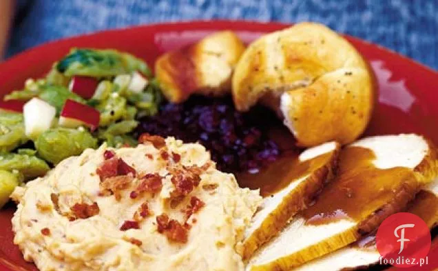 Pieczone tłuczone ziemniaki na słodko i słono
