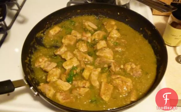 Pollo Pulqueros (gulasz z kurczaka, Tomatillo i Jalapeno)