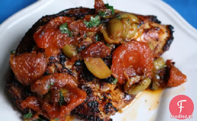 Marokański Tagine z kurczaka z suszonymi pomidorami i karczochami