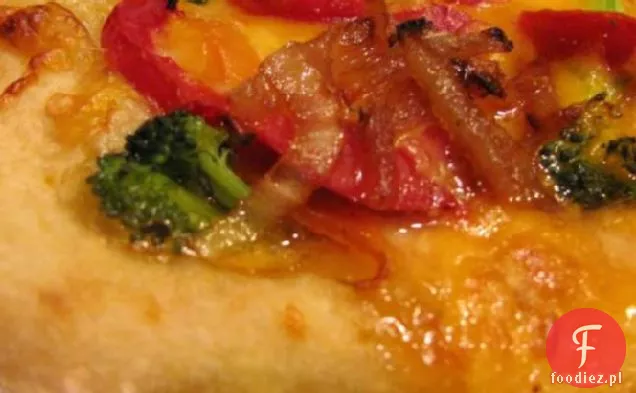 Tajska Pizza Z Kurczakiem Ze Słodkim Sosem Chili