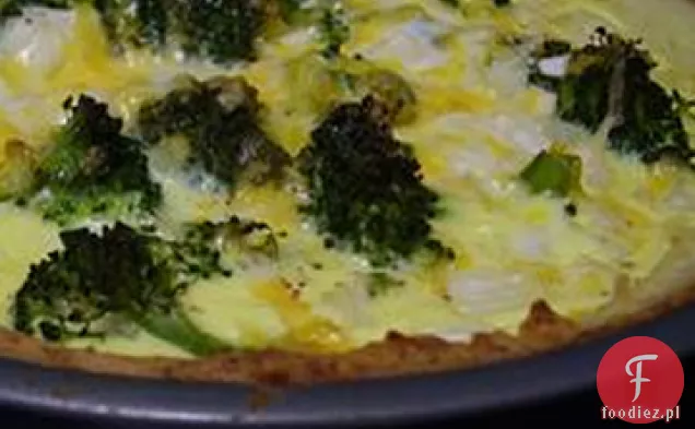 Quiche z brokułów z puree ziemniaczanym