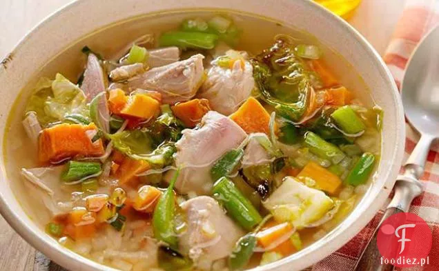 Następnego dnia zupa z indyka z puree ziemniaczanym Polpetti