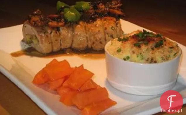 Portobello Duszone Polędwiczki Wieprzowe Faszerowane W / Parmezan Brokuły