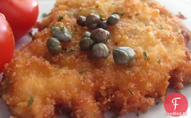 Sznycel z kurczaka w panko z kaparami i cytryną