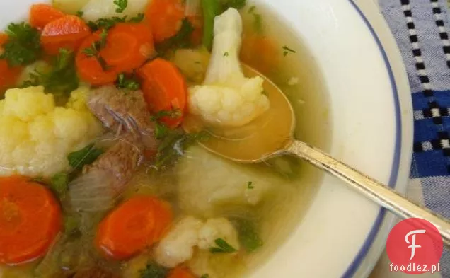 Zupa jarzynowa mamy z kurczakiem lub wołowiną (niem. Gemuse Suppe)