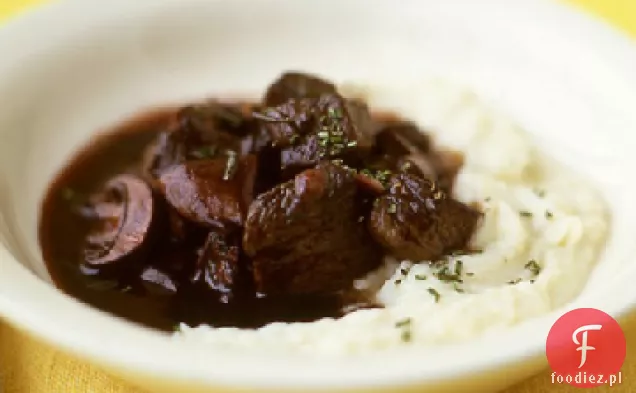 Szybki gulasz wołowy z puree z kalafiora