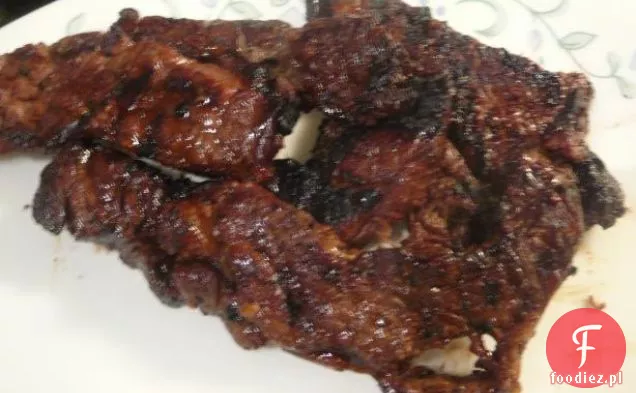 Wołowina imbirowa i szparagi z pieczarkami