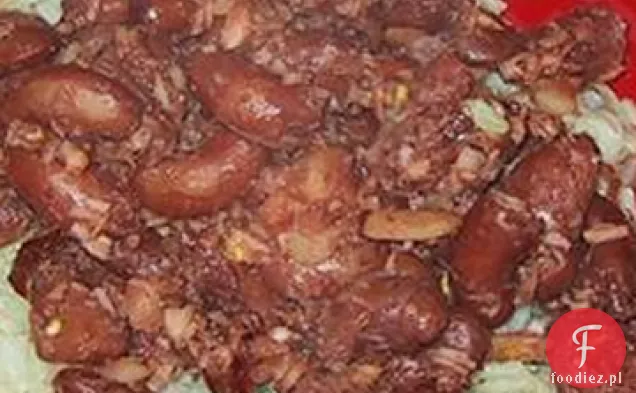 Danie z fasoli jamajskiej i ryżu