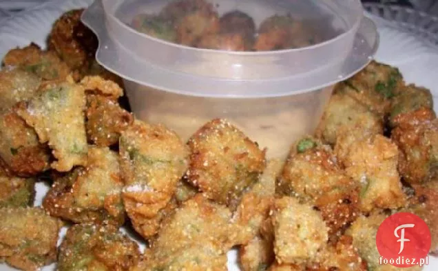Cajun Smażona Okra Z Kremowym Sosem Chili