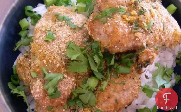 Pikantny Tajski Kurczak Curry Inkrustowany Orzeszkami Ziemnymi