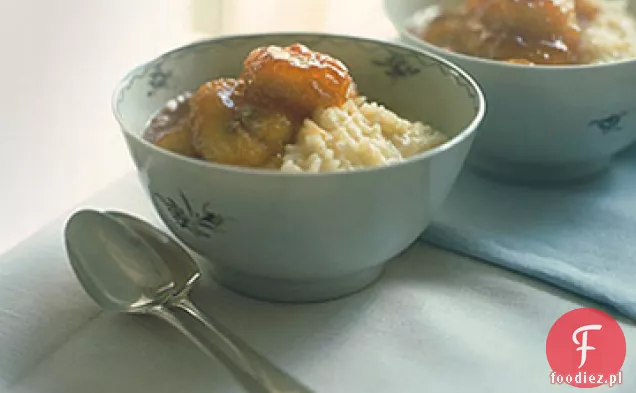 Kremowy Pudding ryżowy z karmelizowanymi bananami
