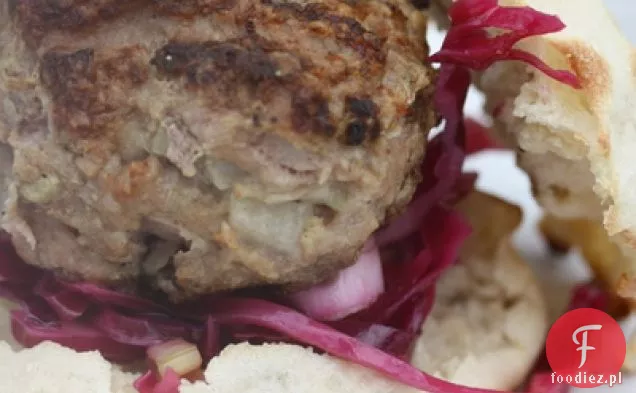 Hamburgery Wieprzowe Z Majonezem Tymiankowym I Chrupiącą Czerwoną Kapustą