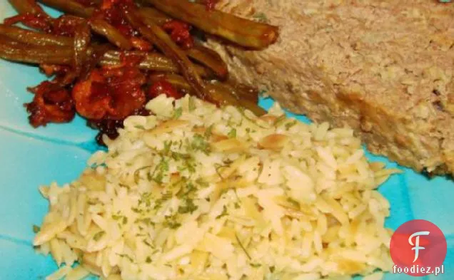 Kritharaki Me Rize (grecka Orzo i Pilaf ryżowy)