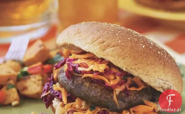 Portobello Hamburgery Grzybowe Z Marchewkowo-Kapustą Slaw