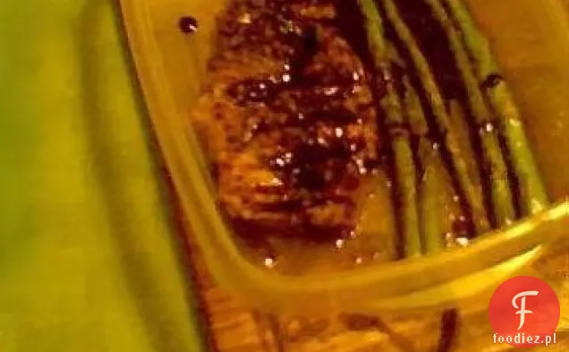 Miód-Balsamiczny Glazurowany Grillowany Kurczak W / Szparagi