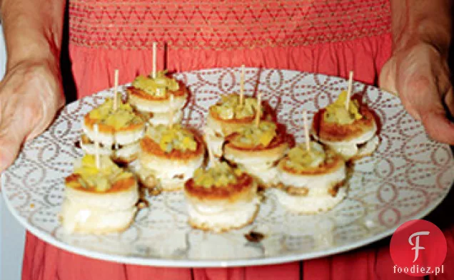 Petite Camembert kanapki z porem i przepis Cremini