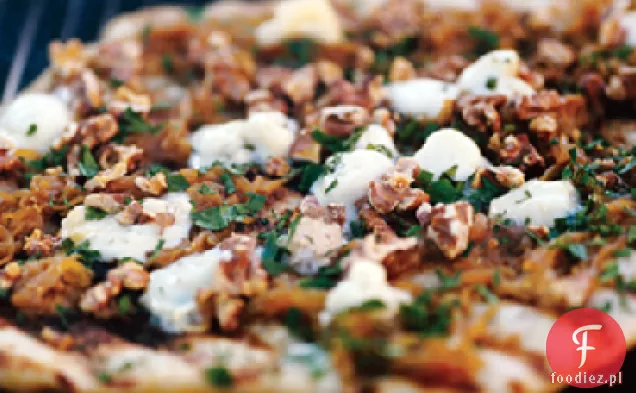 Karmelizowana-cebula i Gorgonzola Pizza z grilla