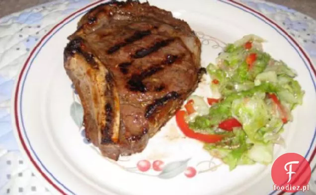 Grillowany Stek Z Rib Eye & Czerwona Cebula