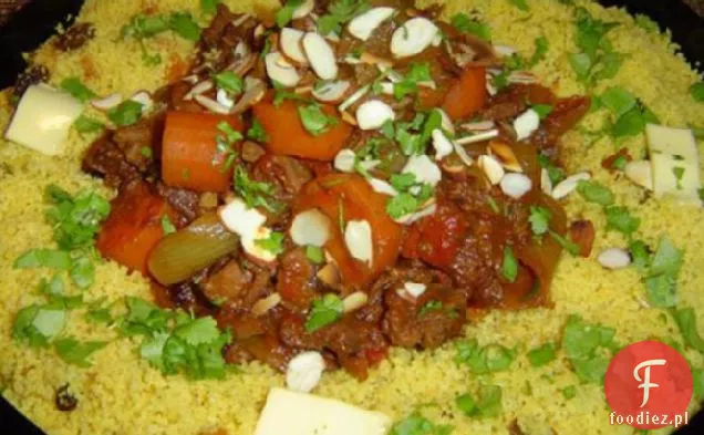 Pachnąca Marokańska wołowina, daktyle, miód i śliwki Tagine-garnek Crock