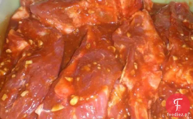 Hawaiian BBQ pieczone żeberka w piekarniku