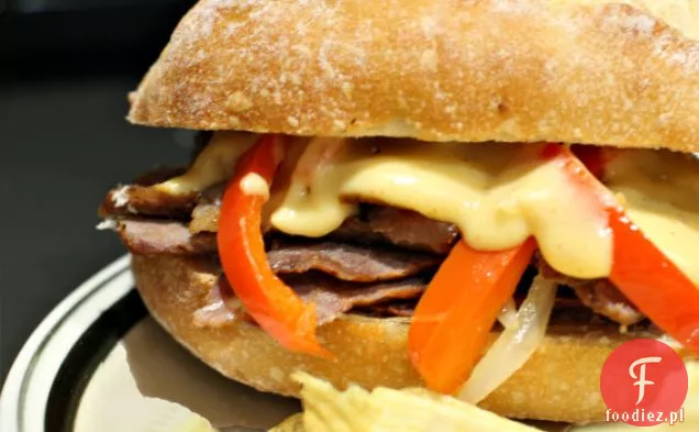 Open Face NY Strip Philly Cheese Steaks