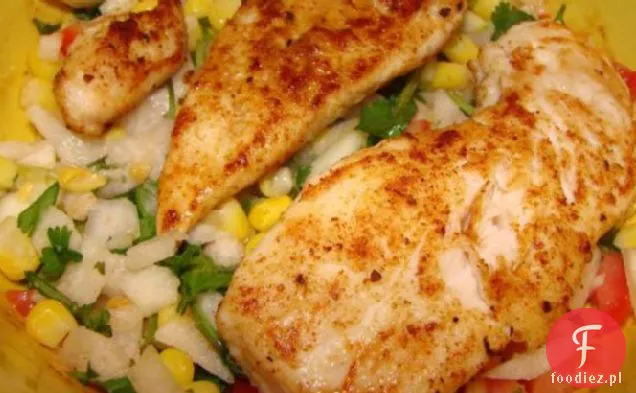 Poczernione Piersi Z Kurczaka Z Cajun CORN Relish (Ww)