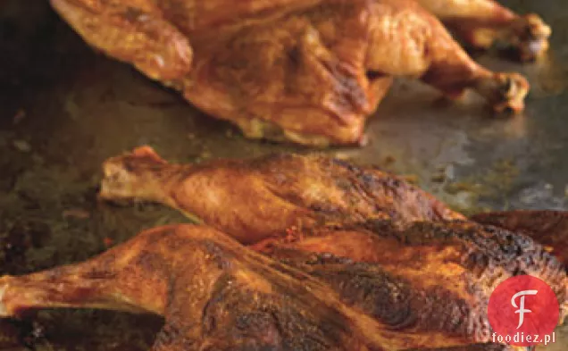 Pieczony kurczak z hiszpańską papryką i ziemniakami prażonymi w ziołach