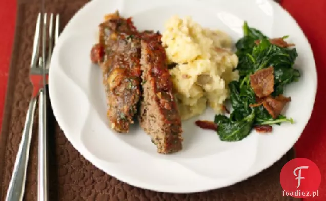 Klopsiki i pieczone puree ziemniaczane