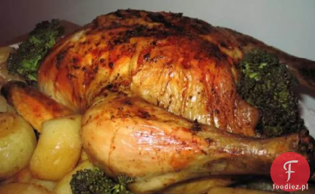 Grecki Pieczony kurczak i ziemniaki