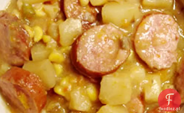 Pieczenie Ziemniaków Z Kiełbasą